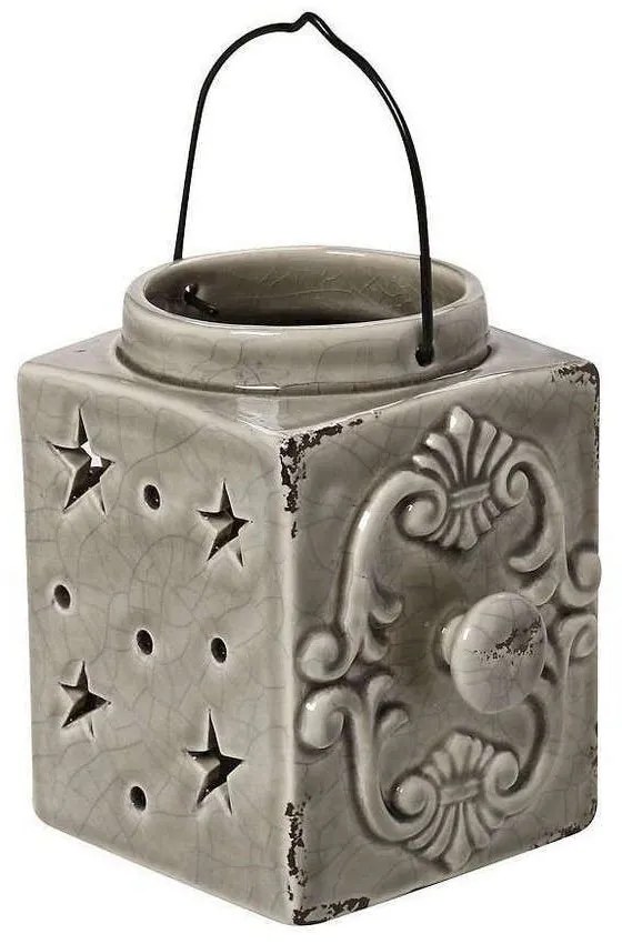 Φανάρι Με Σκάλισμα HEG111K2 Μπεζ 10,5x11x9,5cm Espiel Ceramic