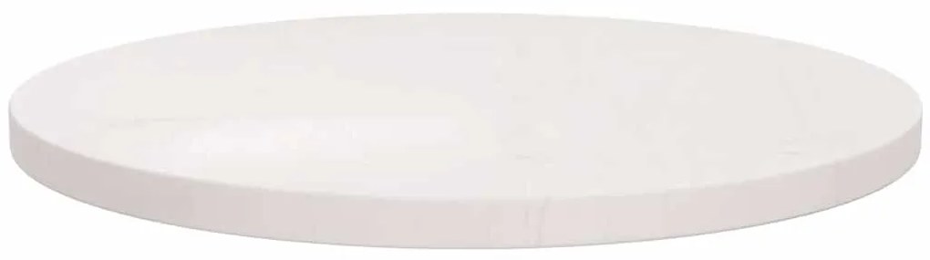 vidaXL Επιφάνεια Τραπεζιού Λευκή Ø60x2,5 εκ. από Μασίφ Ξύλο Πεύκου