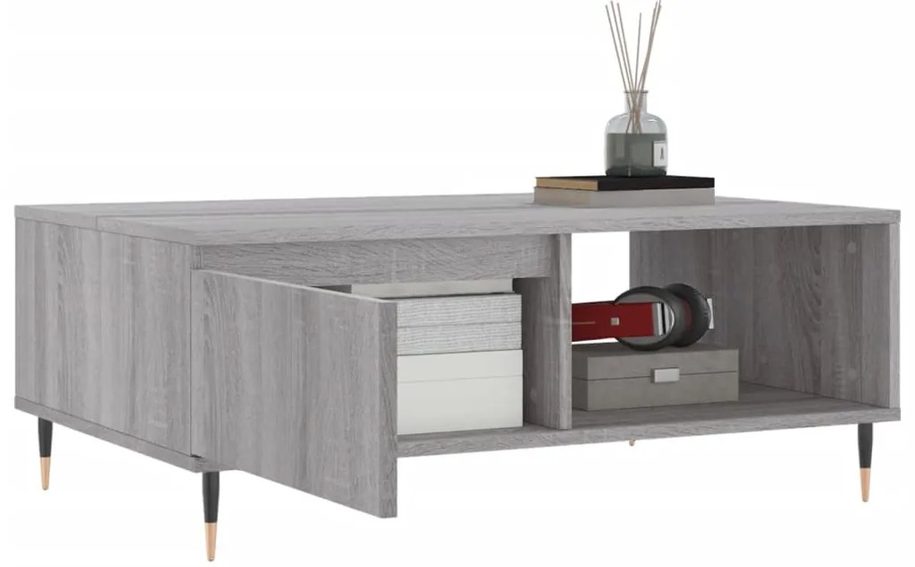 vidaXL Τραπεζάκι Σαλονιού Γκρι Sonoma 90x60x35 εκ. Επεξεργασμένο Ξύλο