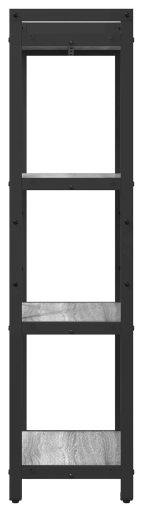 vidaXL Βιβλιοθήκη Γκρι sonoma 40 x 30 x 118 εκ Ξύλο και Χάλυβας