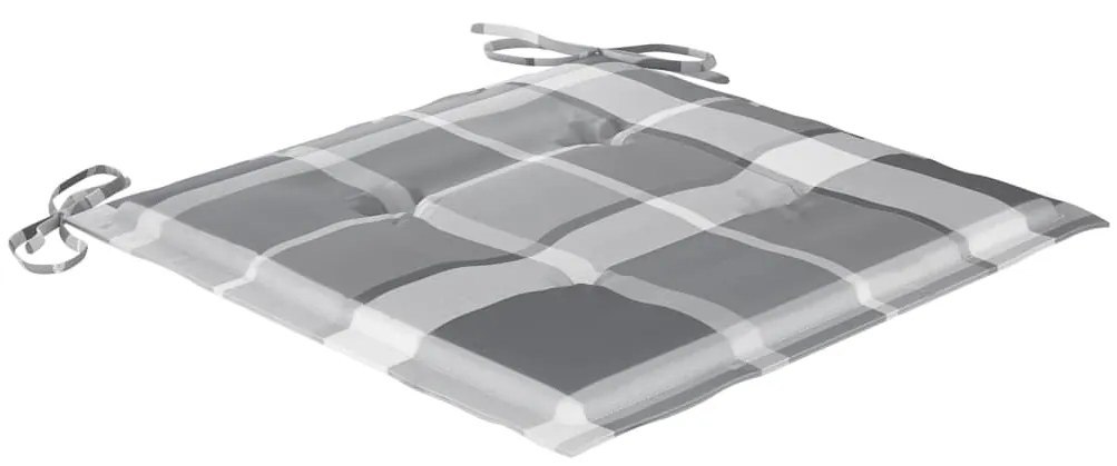 vidaXL Καρέκλες Εξ. Χώρου Πτυσσόμενες 8 τεμ. Ξύλο Ακακίας &amp; Μαξιλάρια