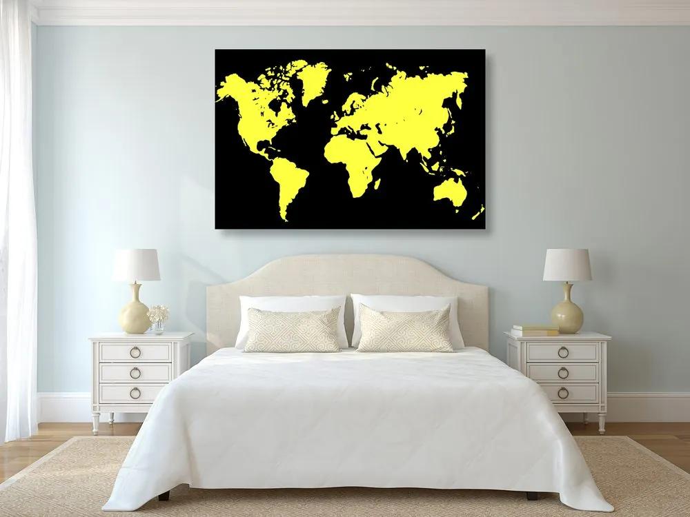 Εικόνα σε κίτρινο χάρτη από φελλό σε μαύρο φόντο - 90x60