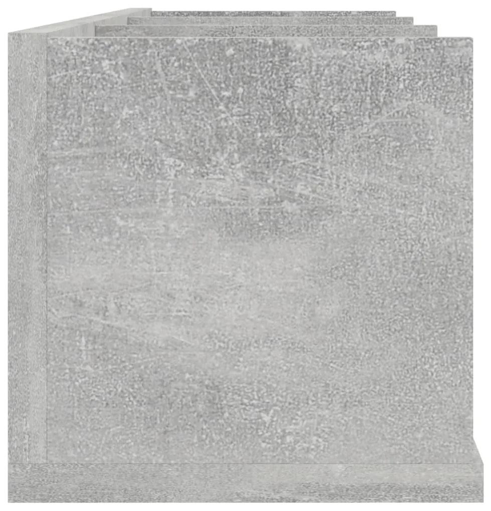 vidaXL Ράφι Τοίχου για CD Γκρι Σκυροδέματος 75x18x18 εκ. Μοριοσανίδα