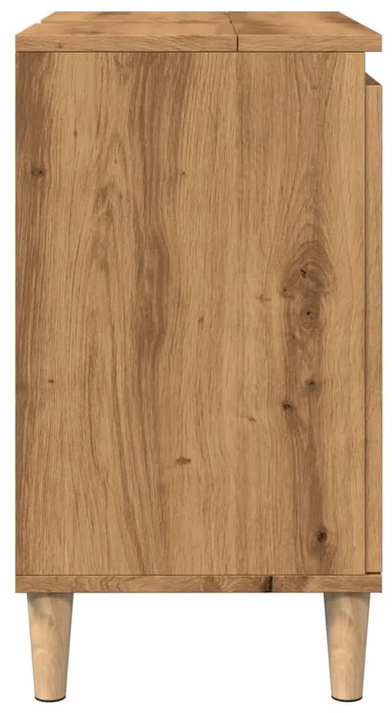 Ντουλάπι Νιπτήρα τεχνίτης Δρυς 58x33x60 εκ. Επεξεργασμένο Ξύλο - Καφέ