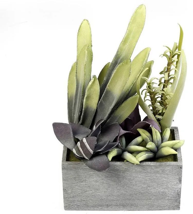 Τεχνητό Παχύφυτο Σε Γλάστρα MAP234K4 20x20x38cm Green-Multi Espiel Polyethylene
