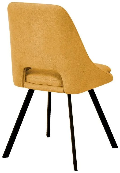 Καρέκλα Initiate με Μαύρο Μεταλλικό πόδι και ύφασμα Μπουκλέ Μουσταρδί 48x57x85εκ. 48x57x85 εκ.