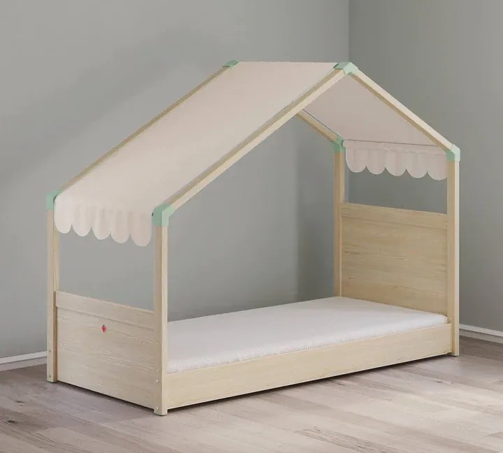 Παιδικό κρεβάτι MONTES NATURAL  με τέντα  μπεζ  MN-1301-1008  90x200εκ. Cilek