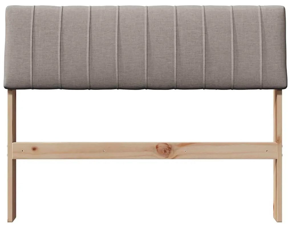 vidaXL Ταπετσαρισμένο κεφαλάρι Taupe 100 cm Στερεά ξυλεία πεύκου