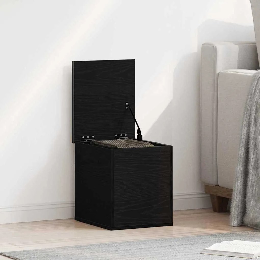 vidaXL Κουτί αποθήκευσης Μαύρη δρυς 30 x 35 x 35 cm Επεξεργασμένο ξύλο