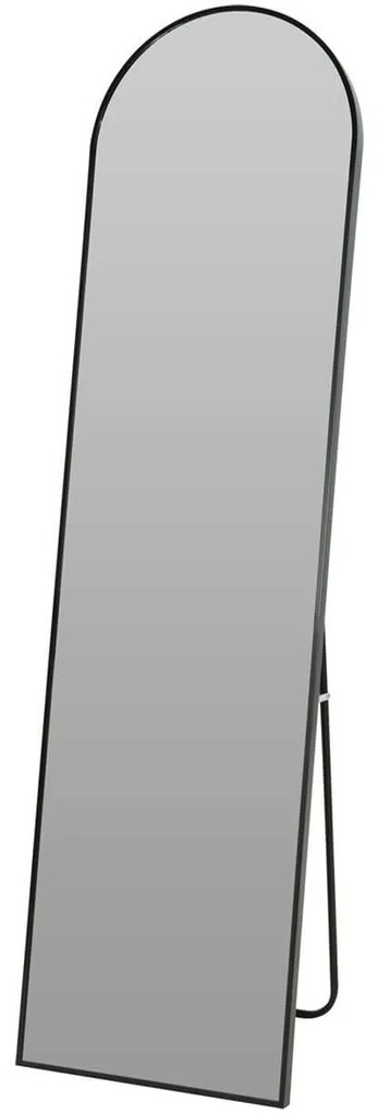 Διακοσμητικός καθρέφτης δαπέδου οβάλ, με διαστάσεις 40x2.5x150cm - Μαύρο