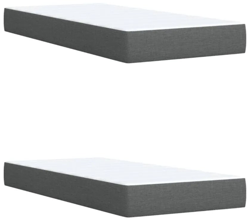 ΚΡΕΒΑΤΙ BOXSPRING ΜΕ ΣΤΡΩΜΑ ΣΚΟΥΡΟ ΓΚΡΙ 200X200 ΕΚ. ΥΦΑΣΜΑΤΙΝΟ 3287564