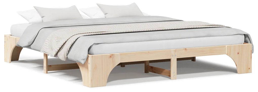 vidaXL Κρεβάτι 180x200cm από Μασίφ Ξύλο Πεύκου