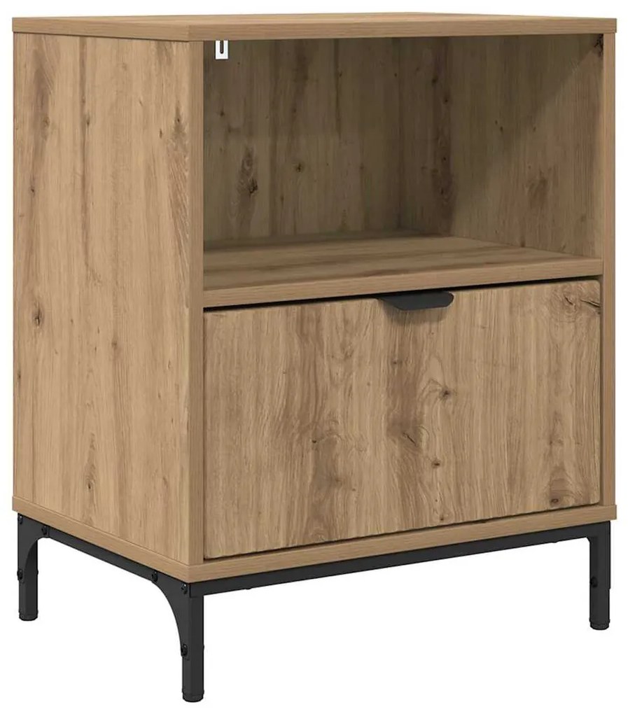 vidaXL Κομοδίνο artisan δρυς 49 x 36 x 61 εκ Επεξεργασμένο ξύλο