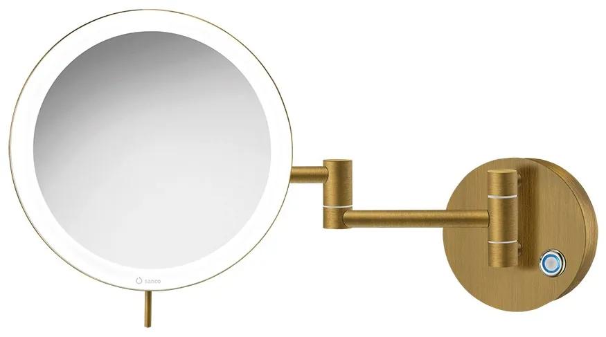 Επιτοίχιος Μεγεθυντικός Καθρέπτης x3 με Διπλό Βραχίονα Led 5 w 220-240V Bronze Matt Sanco Led Cosmetic Mirrors MRLED-701-M25