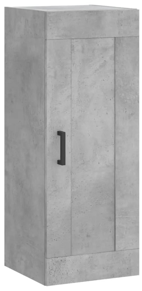 vidaXL Ντουλάπι Γκρι Σκυροδέματος 34,5x34x180 εκ. Επεξεργασμένο Ξύλο