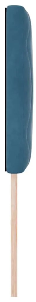 vidaXL LED Κεφαλάρι με φώτα λωρίδας LED Σκούρο Μπλε 80 cm Βελούδο
