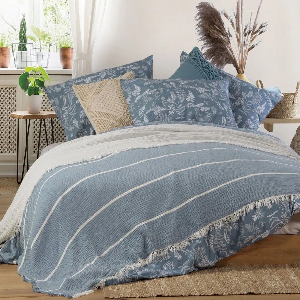 Κουβέρτα Blue World Blue Nef-Nef Υπέρδιπλo 230x240cm 100% Cotton