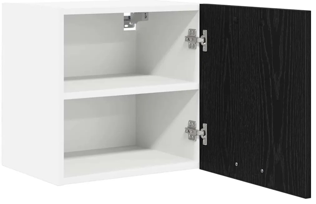 vidaXL Κρεμαστό ντουλάπι 2 pcs Μαύρος Δρυς και Λευκό 40 x 31 x 40 εκ.