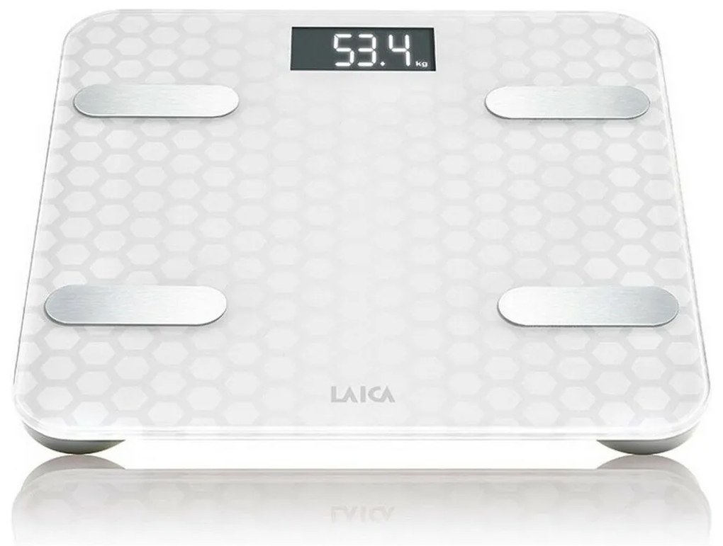 Ψηφιακή Ζυγαριά Μπάνιου LAICA Λευκό Ασημί