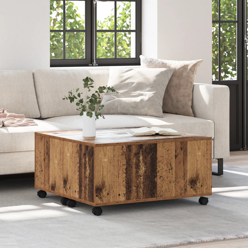 vidaXL Τραπεζάκι σαλονιού Παλιό ξύλο 75 x 75 x 38 cm