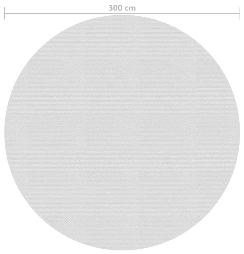 Κάλυμμα Πισίνας Ηλιακό Γκρι 300 εκ. από Πολυαιθυλένιο - Γκρι