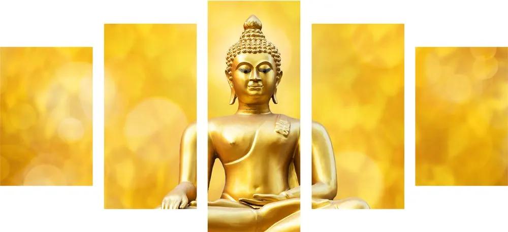 Εικόνα 5 μερών χρυσό άγαλμα του Βούδα