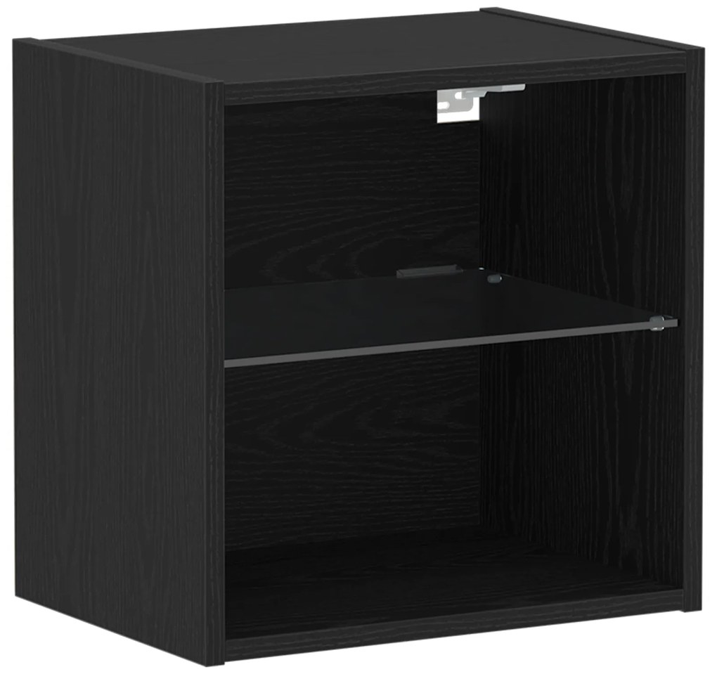 vidaXL Floating Ράφι  Μαύρο Δρυς 40x28,5x40 εκ Επεξεργασμένο Ξύλο