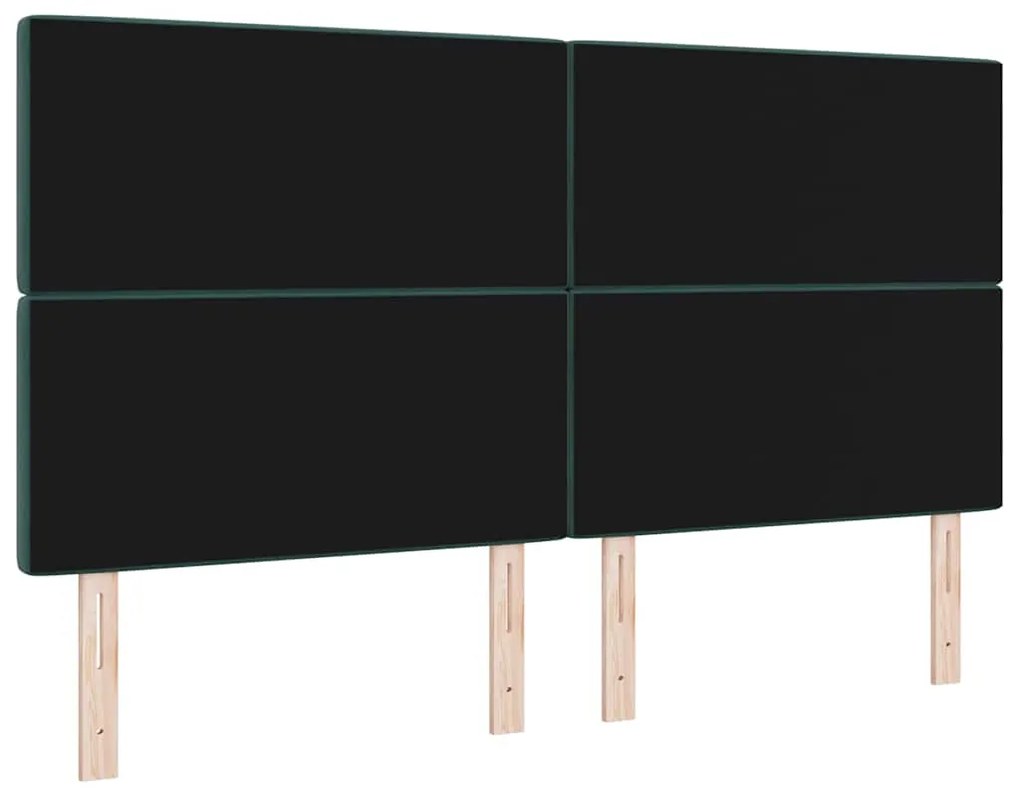 vidaXL Βελούδινο Κεφαλάρι Argyle Σκούρο πράσινο 180 cm Βελούδο