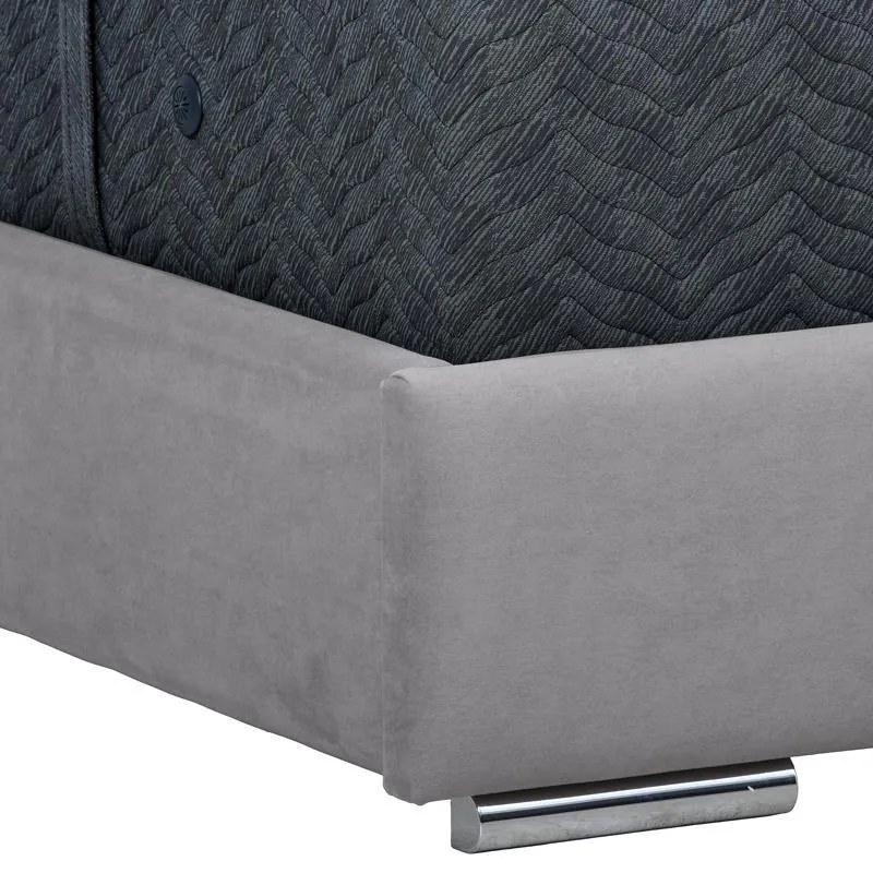 Επενδυμένο Κρεβάτι Udine Fylliana Ανθρακί 160x200 εκ. 167x214x115 εκ.