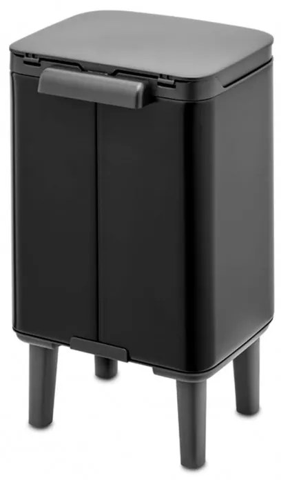 Κάδος Brabantia Bo Small Hi 1006641, 4 L, Ομαλό και αθόρυβο άνοιγμα, Αντιολισθητική βάση, Μαύρο