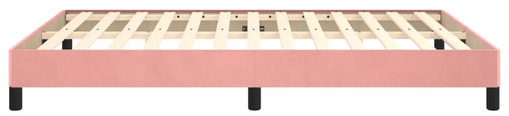 vidaXL Πλαίσιο Κρεβατιού Ροζ 140 x 190 εκ. Βελούδινο