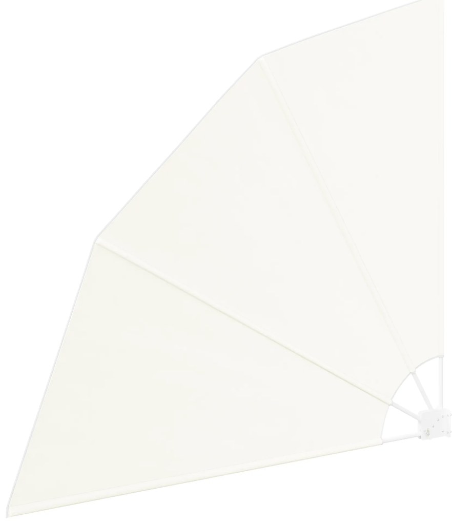 vidaXL Αδιάφανο σκίαστρο μπαλκονιού Κρεμ 160 x 160 cm ύφασμα