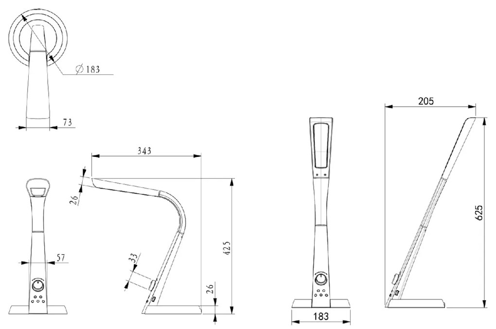 ΦΩΤΙΣΤΙΚΟ ΓΡΑΦΕΙΟΥ LED BLAIN PRO HM4451.09 ΧΡΥΣΟ-ΛΕΥΚΟ ΧΡΩΜΑ 34,3x18,3x42,5Υεκ.