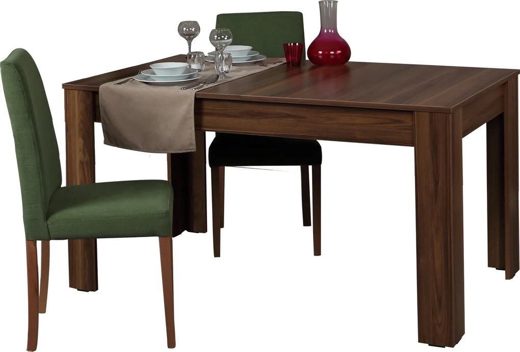 Extendable Dining Table Bois - Walnut Walnut