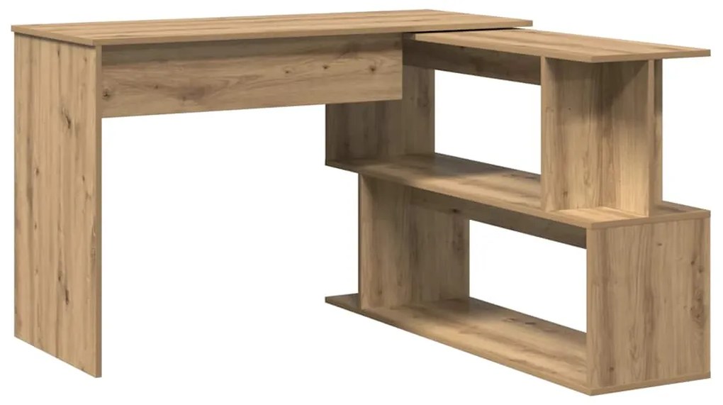 vidaXL Γραφείο Γωνιακό Τεχνίτης Δρυς 200,5x50x76 εκ Επεξεργασμένο Ξύλο