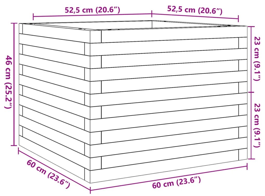 ΖΑΡΝΤΙΝΙΕΡΑ ΚΑΦΕ ΚΕΡΙΟΥ 60X60X46 ΕΚ. ΑΠΟ ΜΑΣΙΦ ΞΥΛΟ ΠΕΥΚΟΥ 3282411