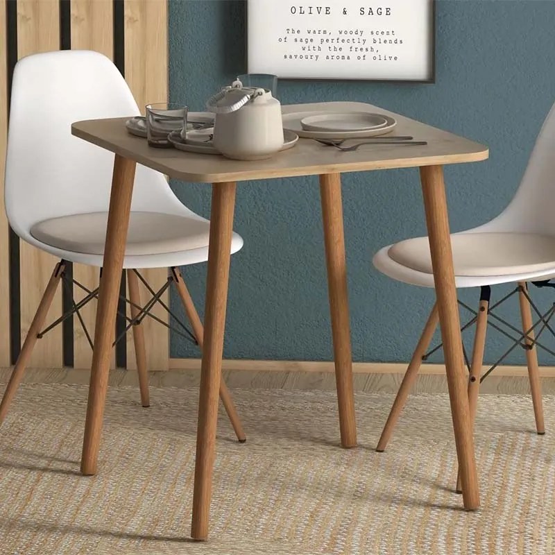 Τραπέζι Kare Megapap χρώμα oak 70x70x72εκ.