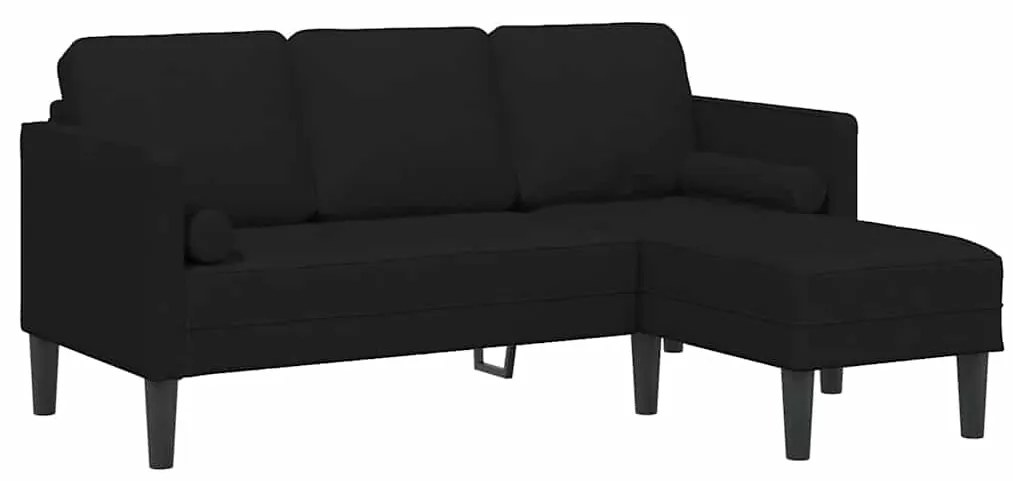 vidaXL Σετ Καναπέ 2 pcs Μαύρο 173 x 131 x 67 εκ ύφασμα