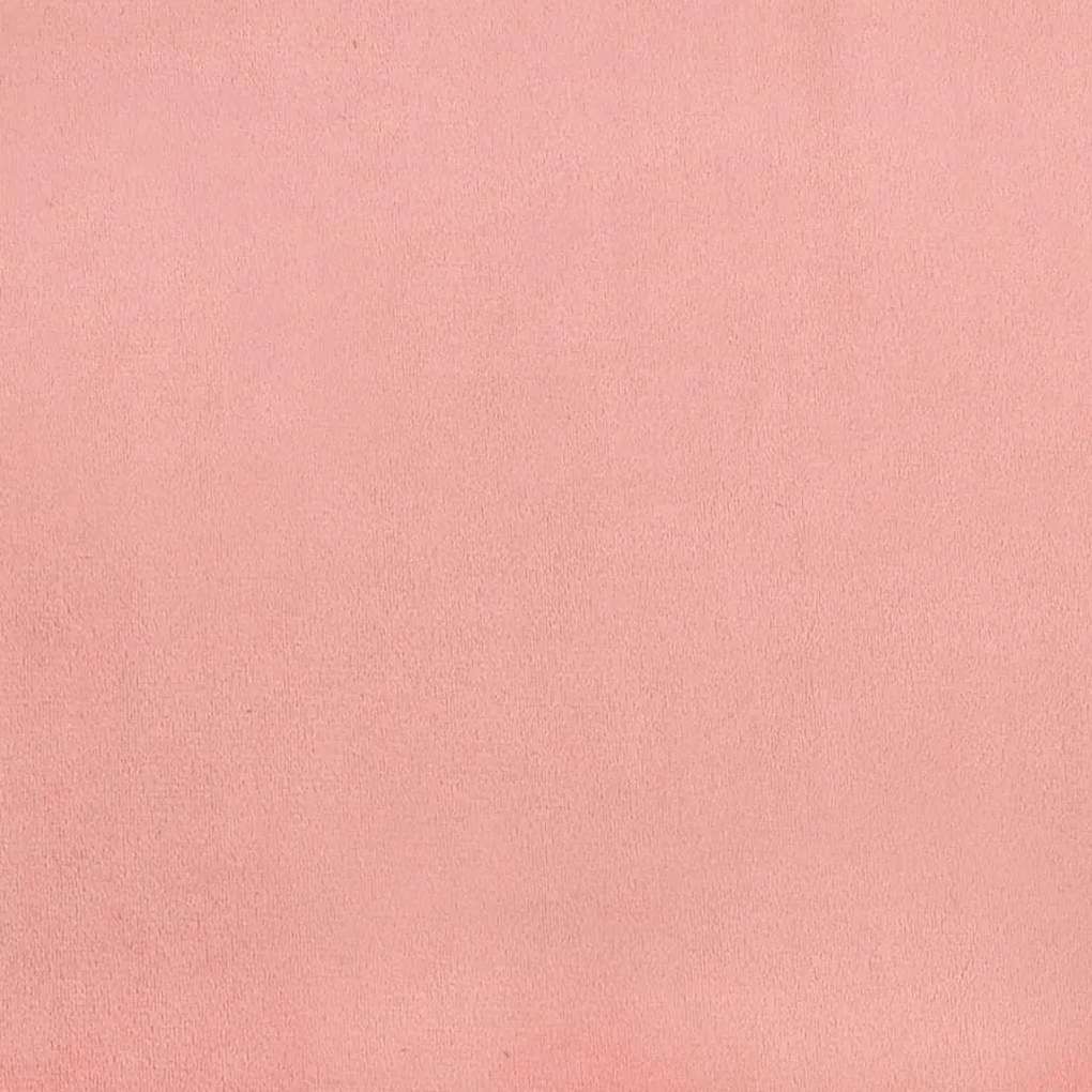 Πλαίσιο Κρεβατιού Ροζ 90x190 εκ. Βελούδινο - Ροζ