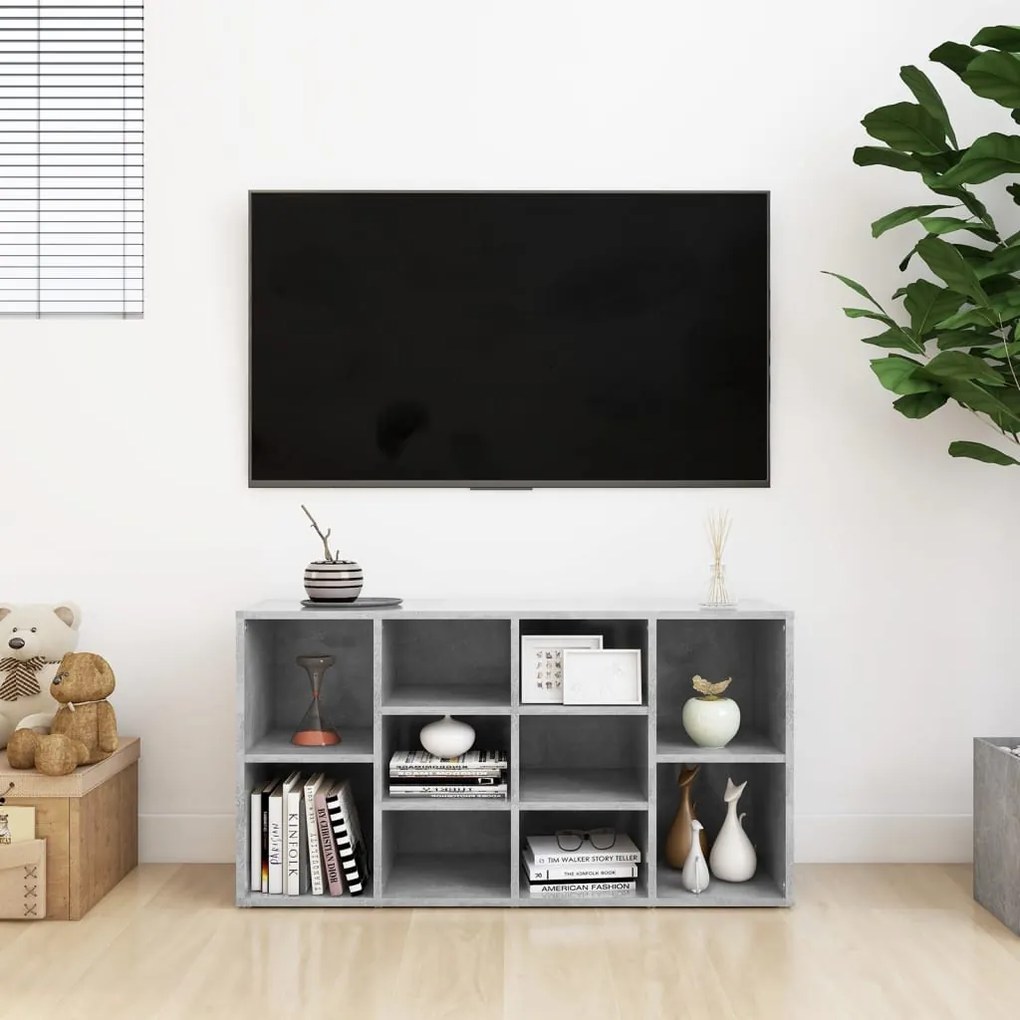 vidaXL Παπουτσοθήκη Γκρι Σκυροδέματος 103x30x55 εκ. από Επεξ. Ξύλο