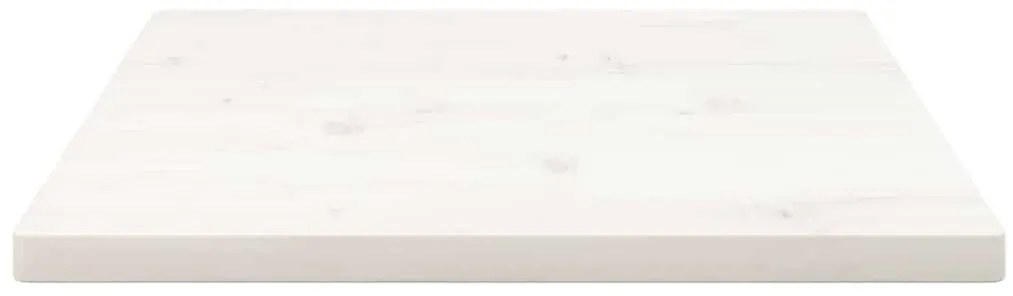 vidaXL Επιφάνεια Τραπεζιού Τετράγωνη Λευκή 40x40x2,5 εκ. Μασίφ Πεύκο