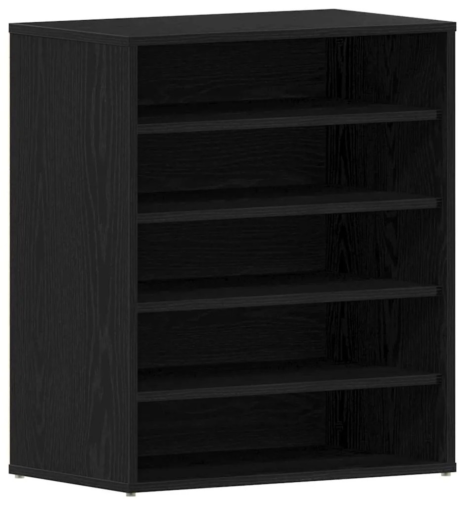 vidaXL Παπουτσοθήκη Μαύρη δρυς 60 x 35 x 70 cm Επεξεργασμένο ξύλο
