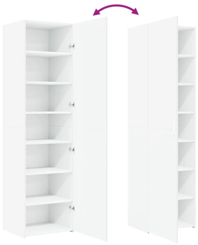 vidaXL Ντουλάπι Λευκό 50x42,5x185 εκ. από Επεξεργασμένο Ξύλο