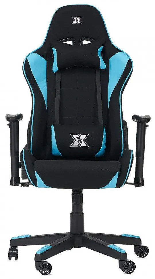Serioux X-GC01-2D-T-B Torin Καρέκλα Gaming Δερματίνης με Ρυθμιζόμενα Μπράτσα Μαύρο / Μπλε