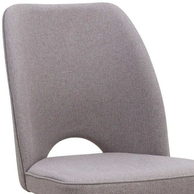 Καρέκλα τραπεζαρίας Christy Megapap ανοιχτό μπεζ ύφασμα - μεταλλικό μαύρο πόδι 47x59x90εκ.