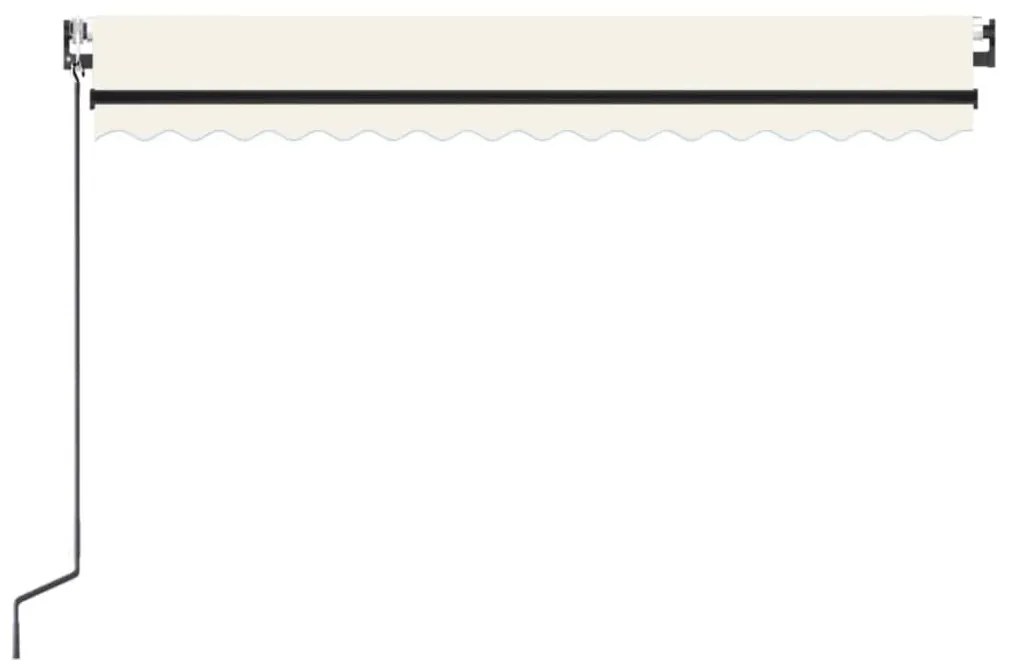 Τέντα Αυτόματη με LED και Αισθητήρα Ανέμου Κρεμ 450 x 300 εκ. - Κρεμ