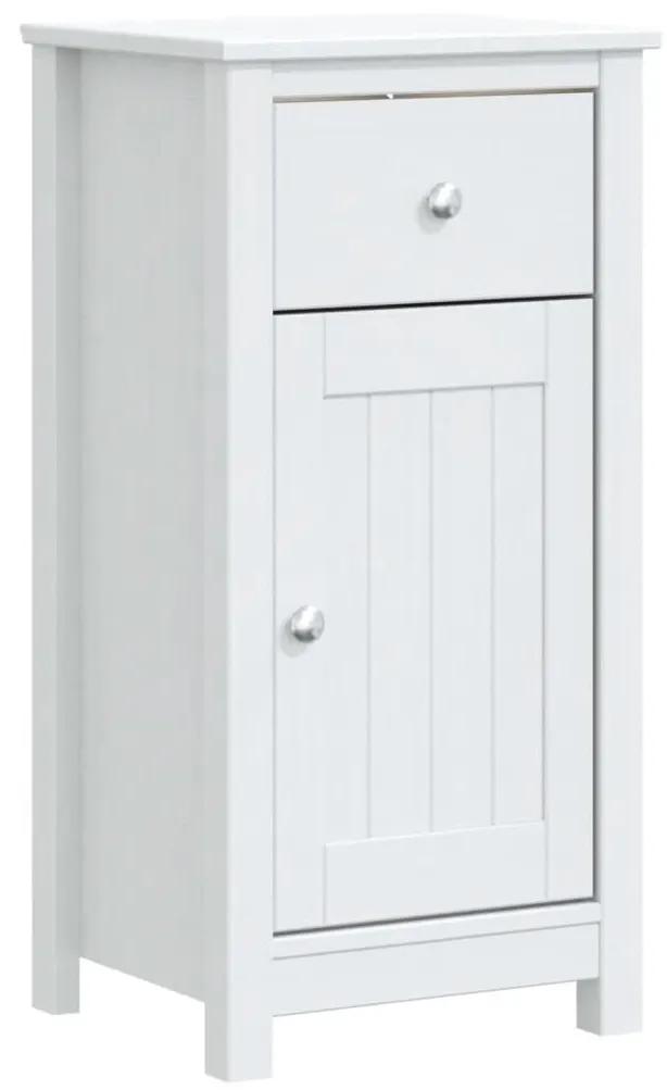 Ντουλάπι Μπάνιου BERG Λευκό 40 x 34 x 80 εκ. Μασίφ Ξύλο Πεύκου - Λευκό