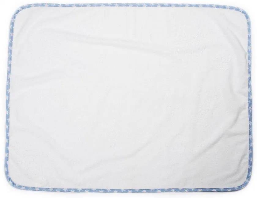 Σελτεδάκι Αδιάβροχο bebe Stars 59 50X80 Λευκό/Σιελ 100% Cotton