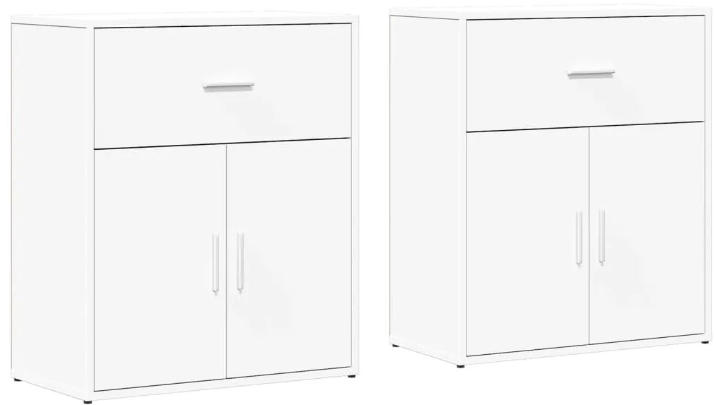 vidaXL Βοηθητικά Ντουλάπια 2 τεμ. Λευκά 60x31x70 εκ. Επεξεργ. Ξύλο