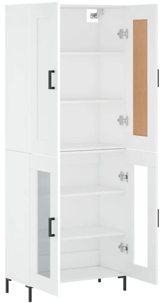 vidaXL Ντουλάπι Λευκό 69,5x34x180 εκ. από Επεξεργασμένο Ξύλο